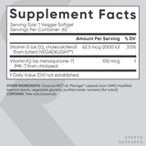 Suplemento D3 + K2, Sports Research, Vegano, 60 Softgels