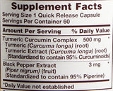 Tabletas Sundance Cúrcuma Curcumina Complejo, 60 Count