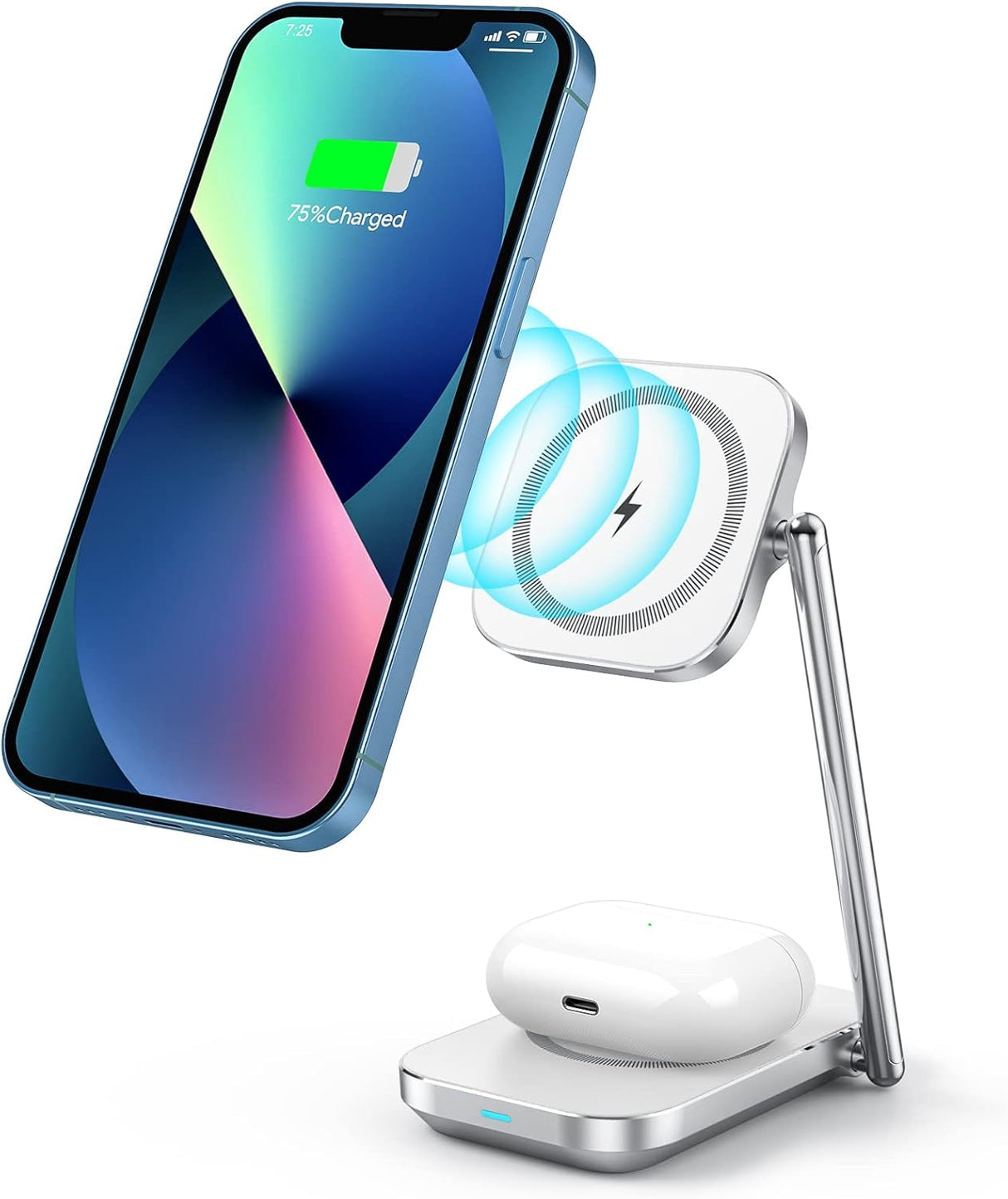Cargador con Soporte de cargador inalámbrico magnético