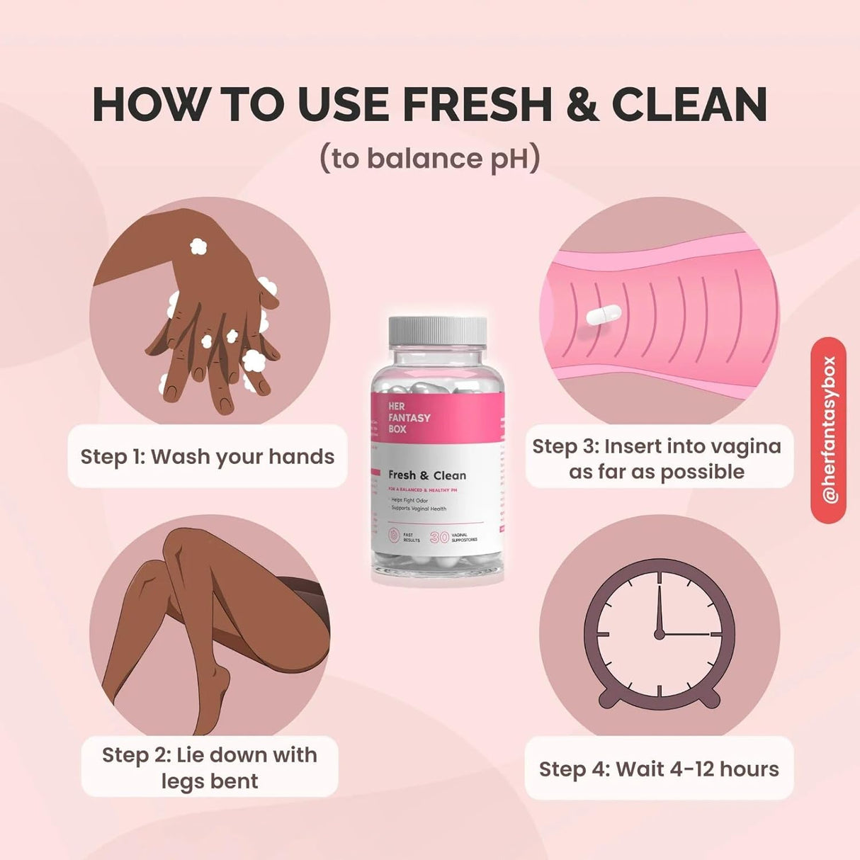 Apoyo natural para la salud vaginal Supositorios vaginales