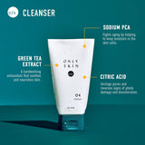 Limpiador facial, exfoliante y crema de día hidratante