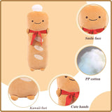 Peluche de pan tostado de comida divertida marrón