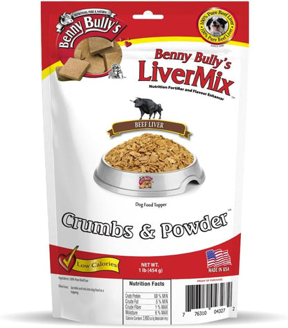 Alimentos  y Polvo de Hígado - LiverMix, 454g, deshidratado