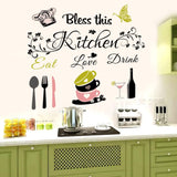 Vinilos Decorativos de Cocina, Frases Bless This Kitchen