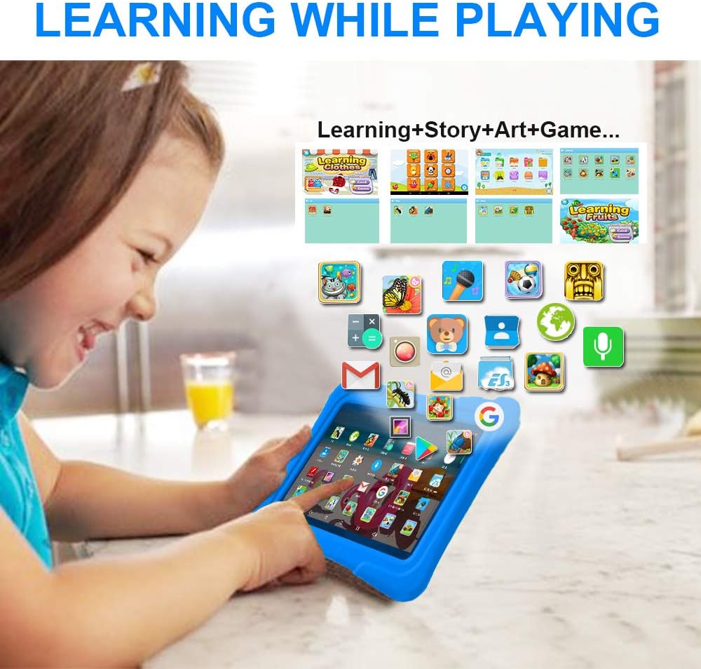 Tablet para Niños 7", Android, WiFi, Bluetooth, Control Parental