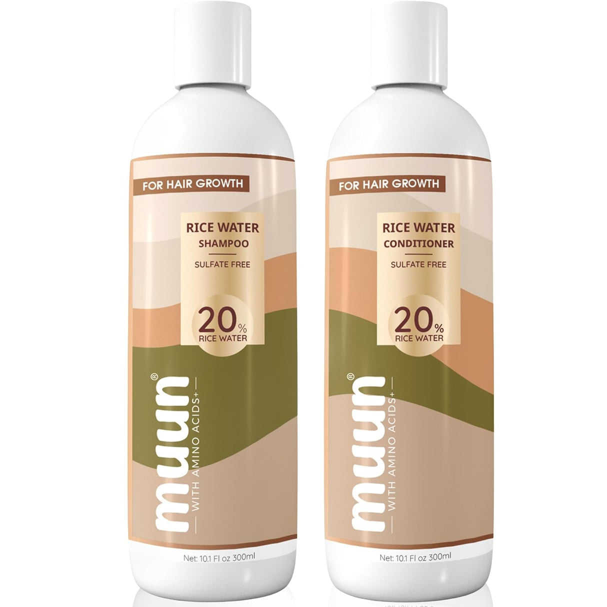 Champú y acondicionador de agua de arroz para el crecimiento