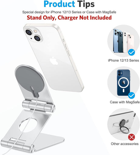 OMOTON Soporte plegable compatible iPhone 14 color plateado