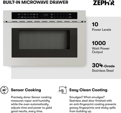 Microondas de Cajón 24 Zephyr 1.2 cu ft - Integrado bajo encimera