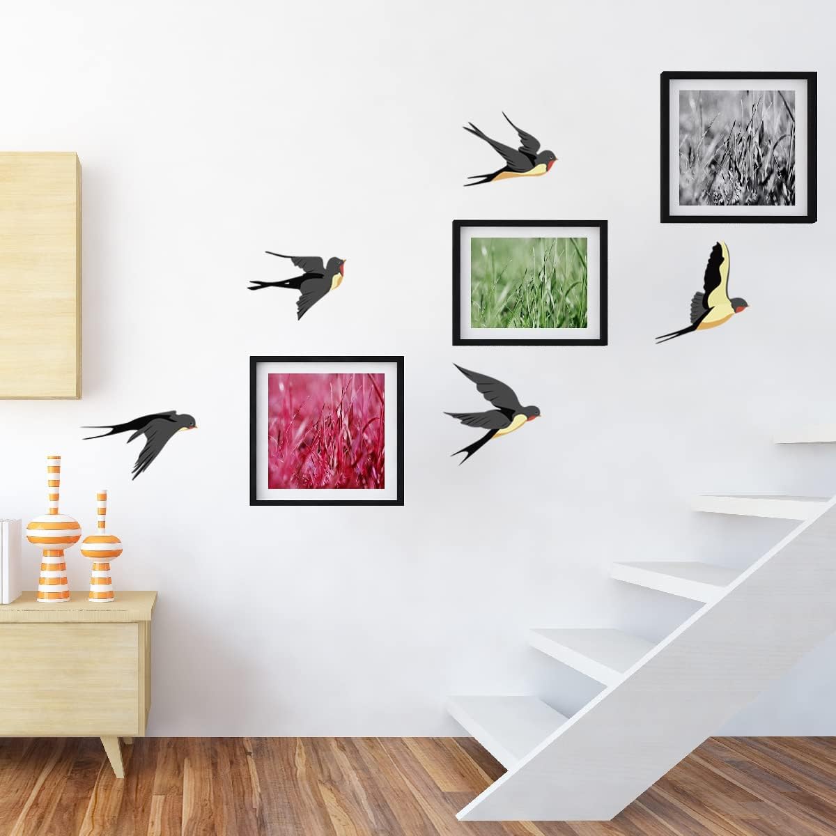 Winhappyhome Etiqueta de la Pared con patrón de Golondrinas Voladoras para la decoración de la Pared de la habitación de los niños de la Sala de Estar