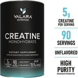 Valara Creatina Monohidrato Micronizado 450g, Vegan, Keto