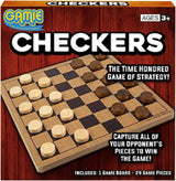 Juego de Damas de Madera Gamie, Diversión Familiar y Estratégica