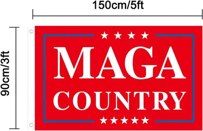 Bandera de campo anti Joe Biden MAGA, Donald Trump 2024 Republicano Make America Great Again - Decoraciones de pancartas ultra maga extremistas divertidas de 3 x 5 pies para exteriores