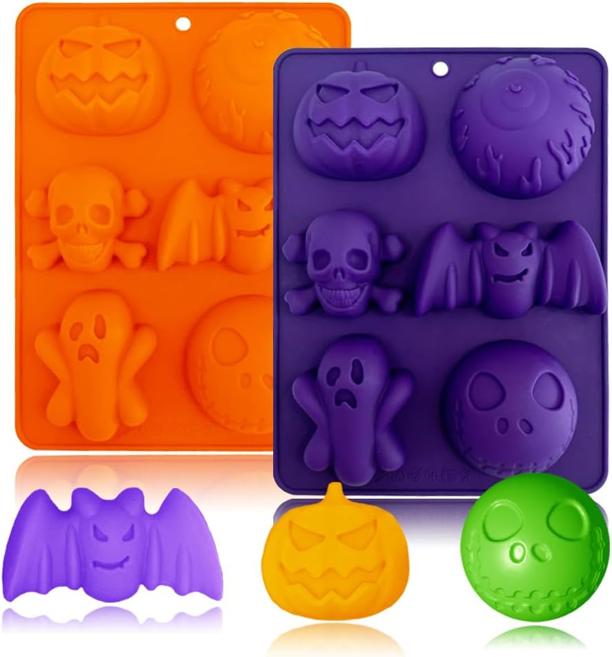 Moldes Silicona Halloween 6 Cavidades para Postres y Jabón