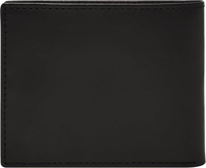 Billetera bifold de cuero RFID Fossil, con flip ID, modelo ML3681001