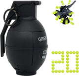 Granada de Juguete CS, Tactical, 20 Proyectiles de Espuma, Modelo CS-Grenade