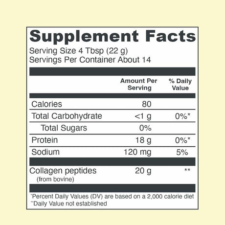 Suplementos Péptidos de colágeno en polvo de limón 11 onzas