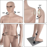 Maniquí Masculino Ajustable 73 con Base Metálica - Modelo Realista