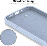 DEENAKIN Funda para iPhone 13 Pro Max con protector de pantalla, cubierta de goma de gel de silicona líquida suave y duradera para iPhone 13 Pro Max de 6.7 pulgadas, color azul claro