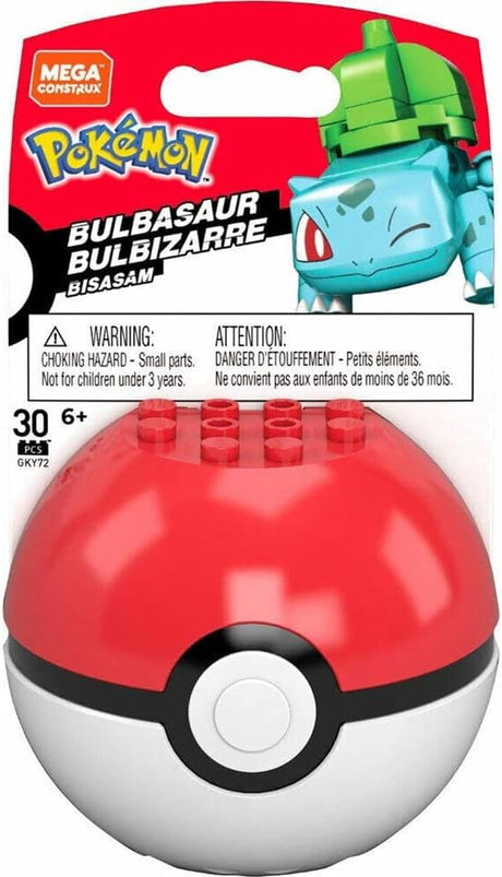 Figura Bulbasaur Mega Construx Pokémon, construcción 4+ años