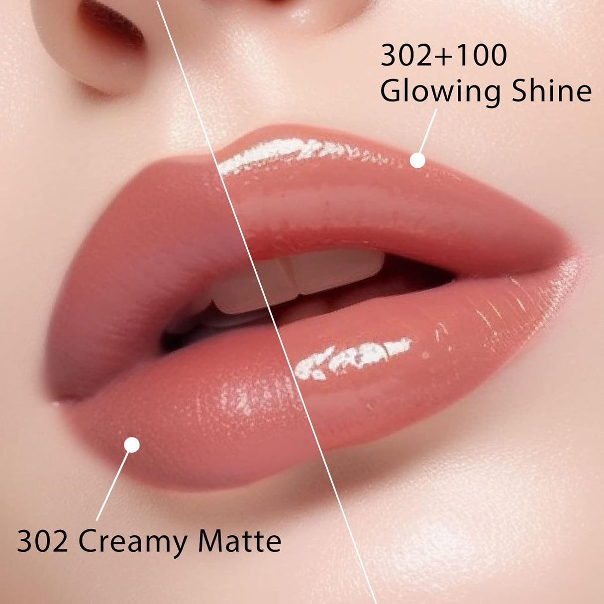 Set de Labial Mate Vegano Crema Satinada y Brillo Labial