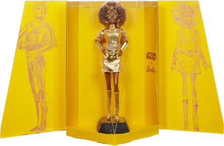 Muñeca Barbie Collector Star Wars C-3PO con accesorios y base