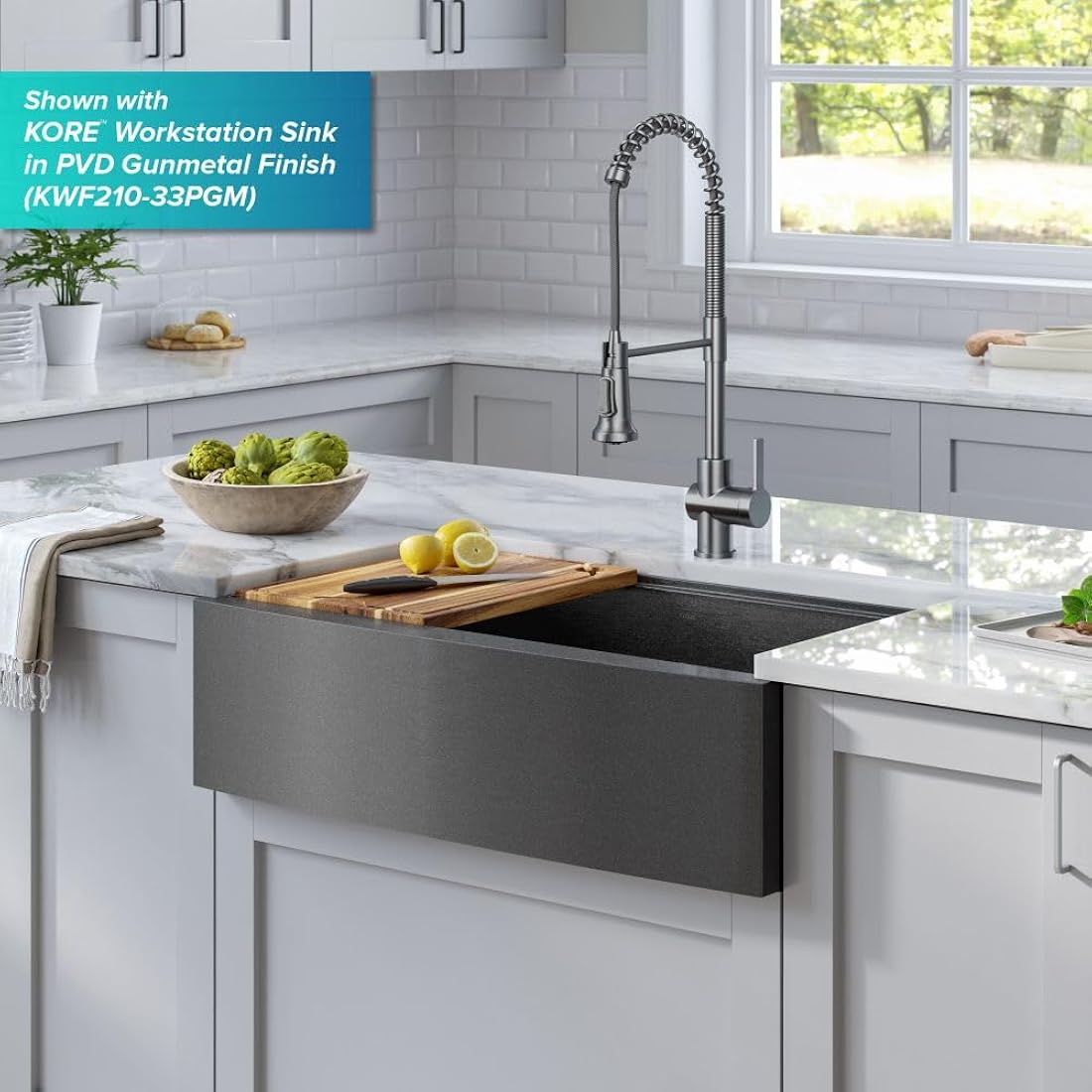 Grifo de cocina comercial de latón KPF-1691SFS Kraus