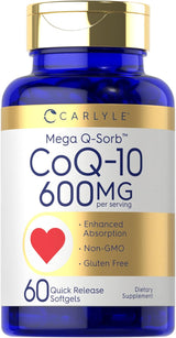 Carlyle CoQ10 600 mg | 60 Softgels | con Pimienta Negra