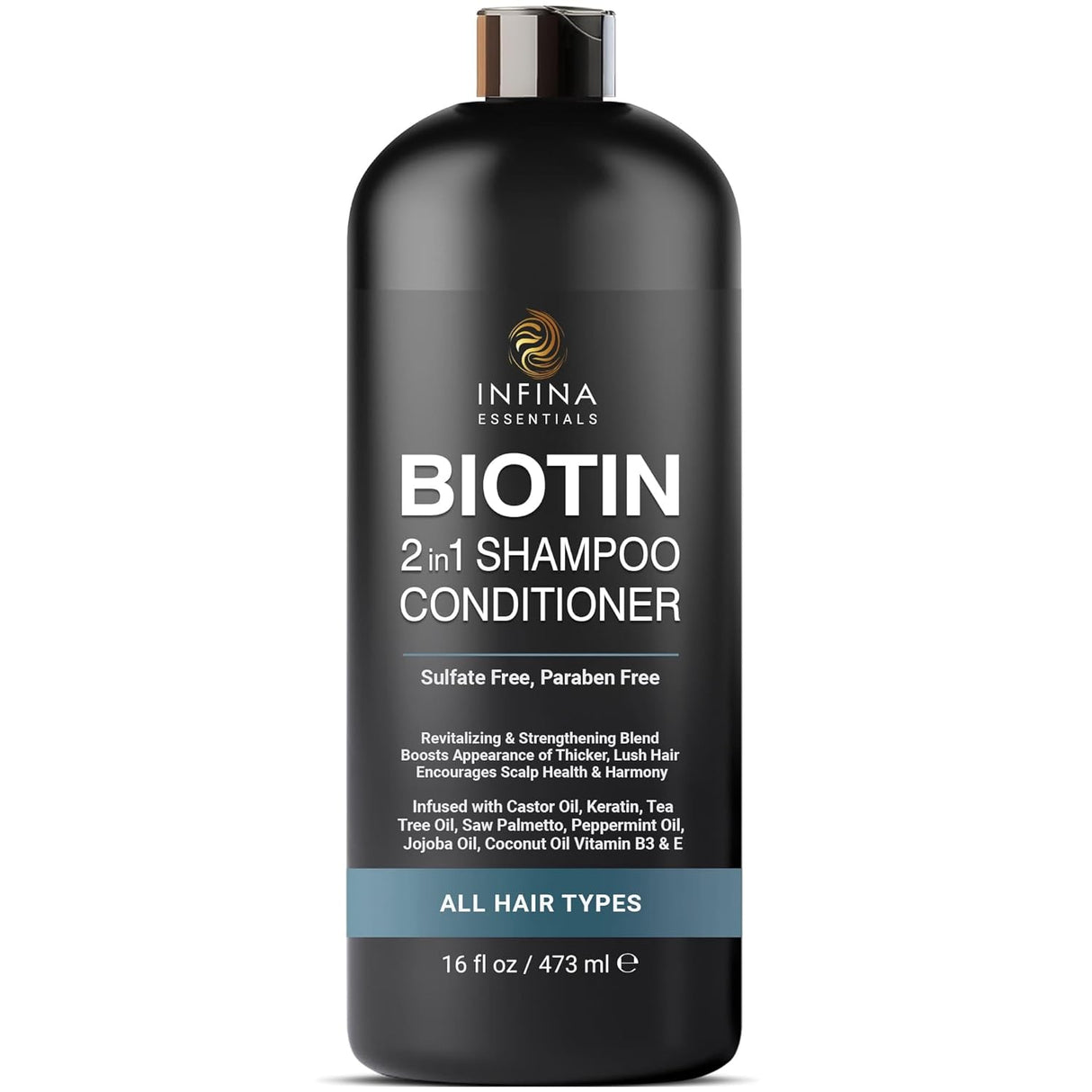 INFINA ESSENTIALS Biotin Champú y acondicionador 2 en 1 .