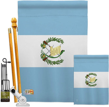 Guatemala - Kit de banderas para casa de jardín, nacionalidad regional, nacionalidad internacional, país, área particular, pequeña decorativa para regalo, pancarta de doble cara, fabricada en Estados Unidos, 28 x 40 pulgadas