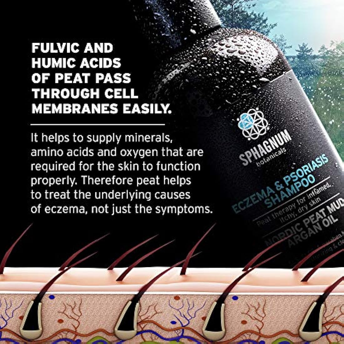 Champú para psoriasis con barro de turba