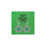Aretes de trébol del día de San Patricio para mujer