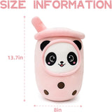 Peluche Boba con cara te burbujeante de panda  13.7 pulgadas
