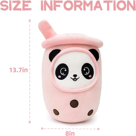 Peluche Boba con cara te burbujeante de panda  13.7 pulgadas