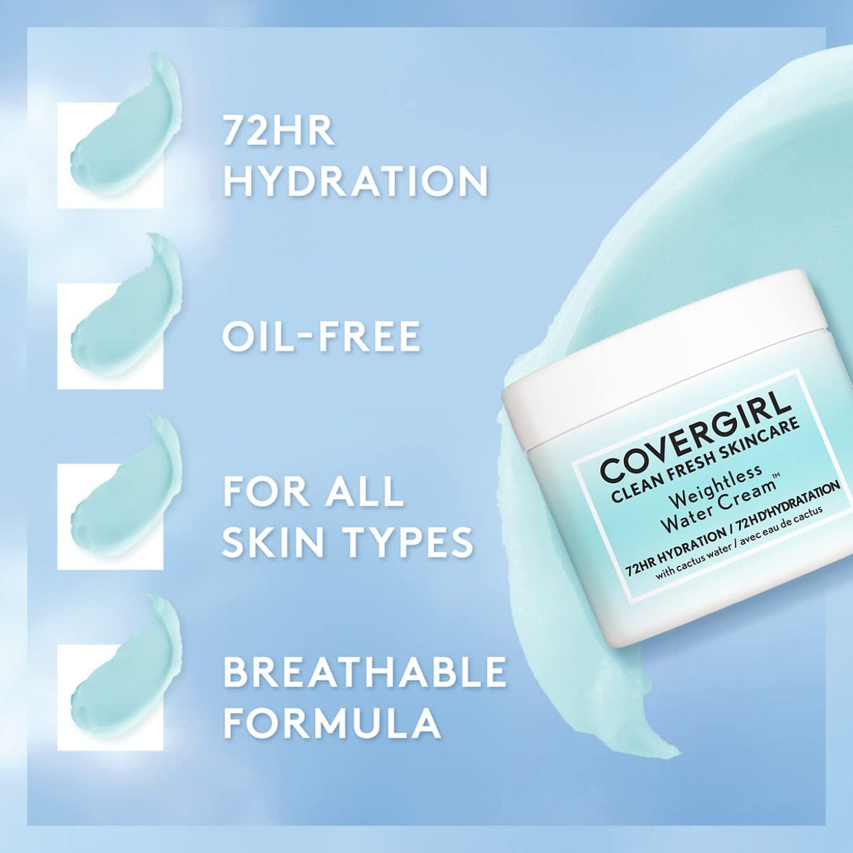 crema facial de agua COVERGIRL