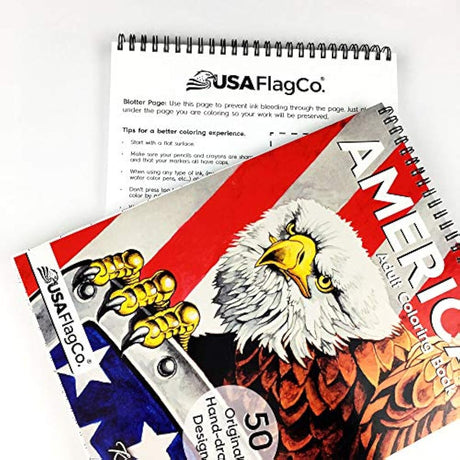 Libro de colorear para adultos de Estados Unidos: 50 diseños