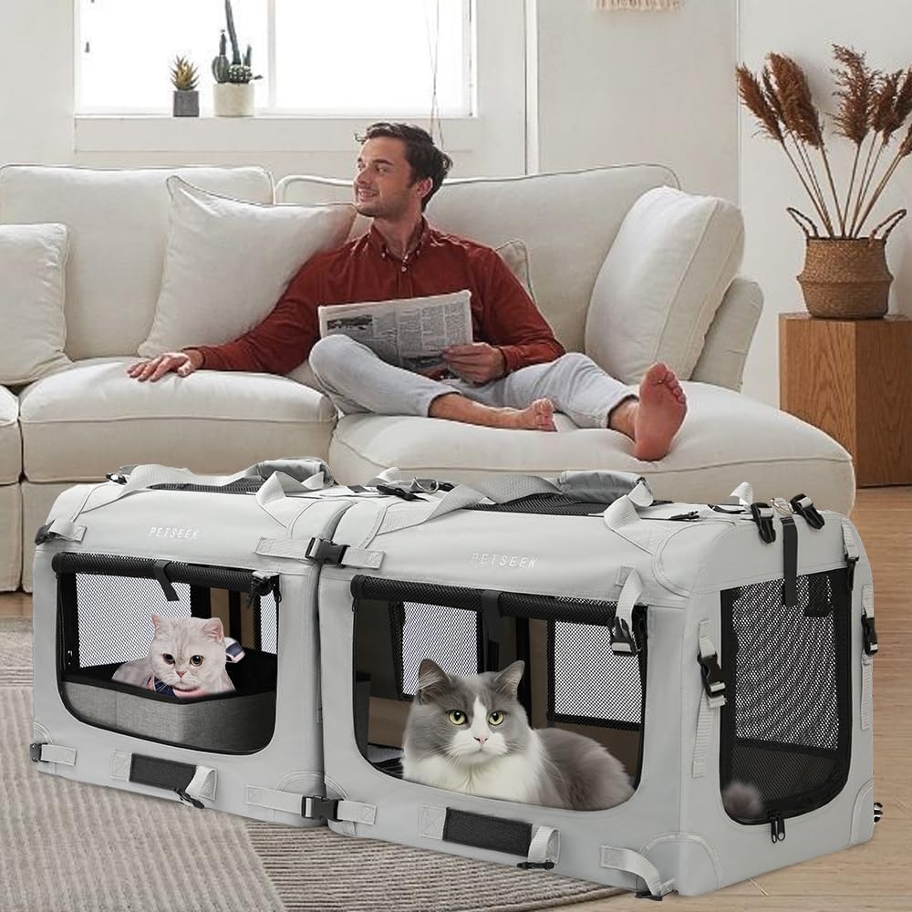 Transportadora Suave para Mascotas, Plegable, Modelo GREY2