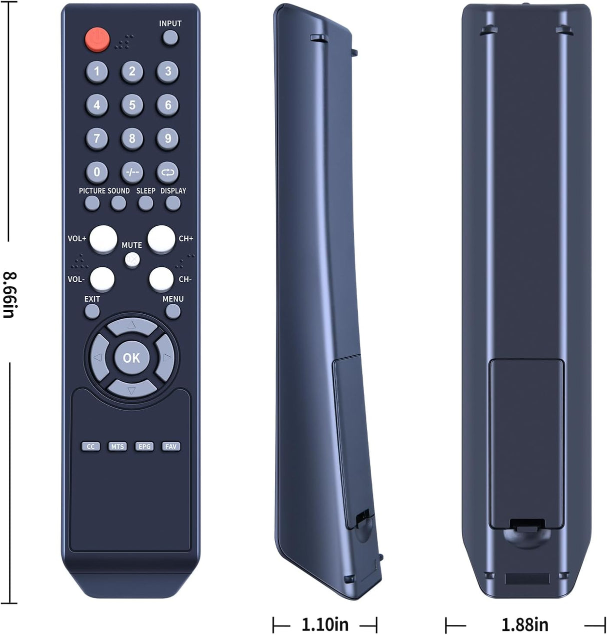 Nuevo control remoto RC3008V para TV Viore modelo LC37VF80