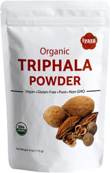 Polvo de trifala orgánico superalimento ayurveda natural