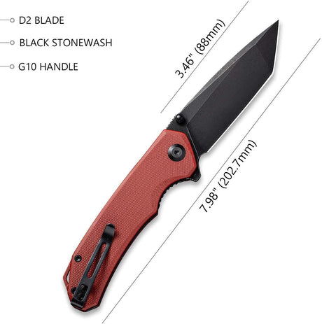 Cuchillo de Bolsillo Plegable Tanto D2 3.5 - Herramienta de Acampada