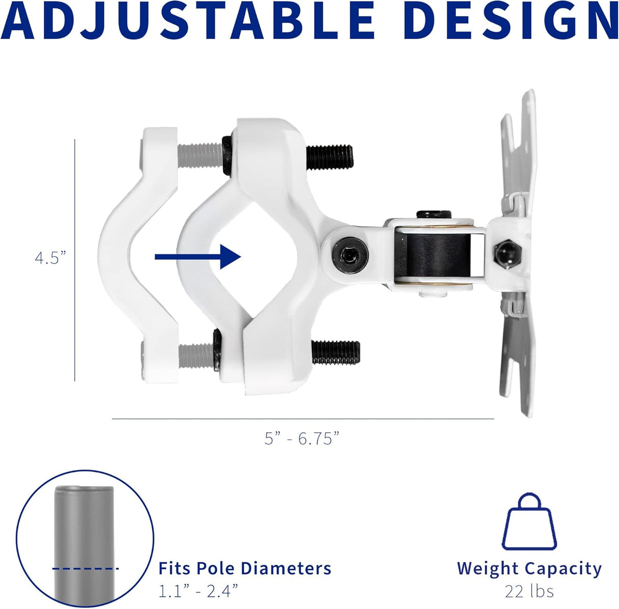 Soporte Universal VIVO para Pantallas de hasta 30, MOUNT-POLE01W