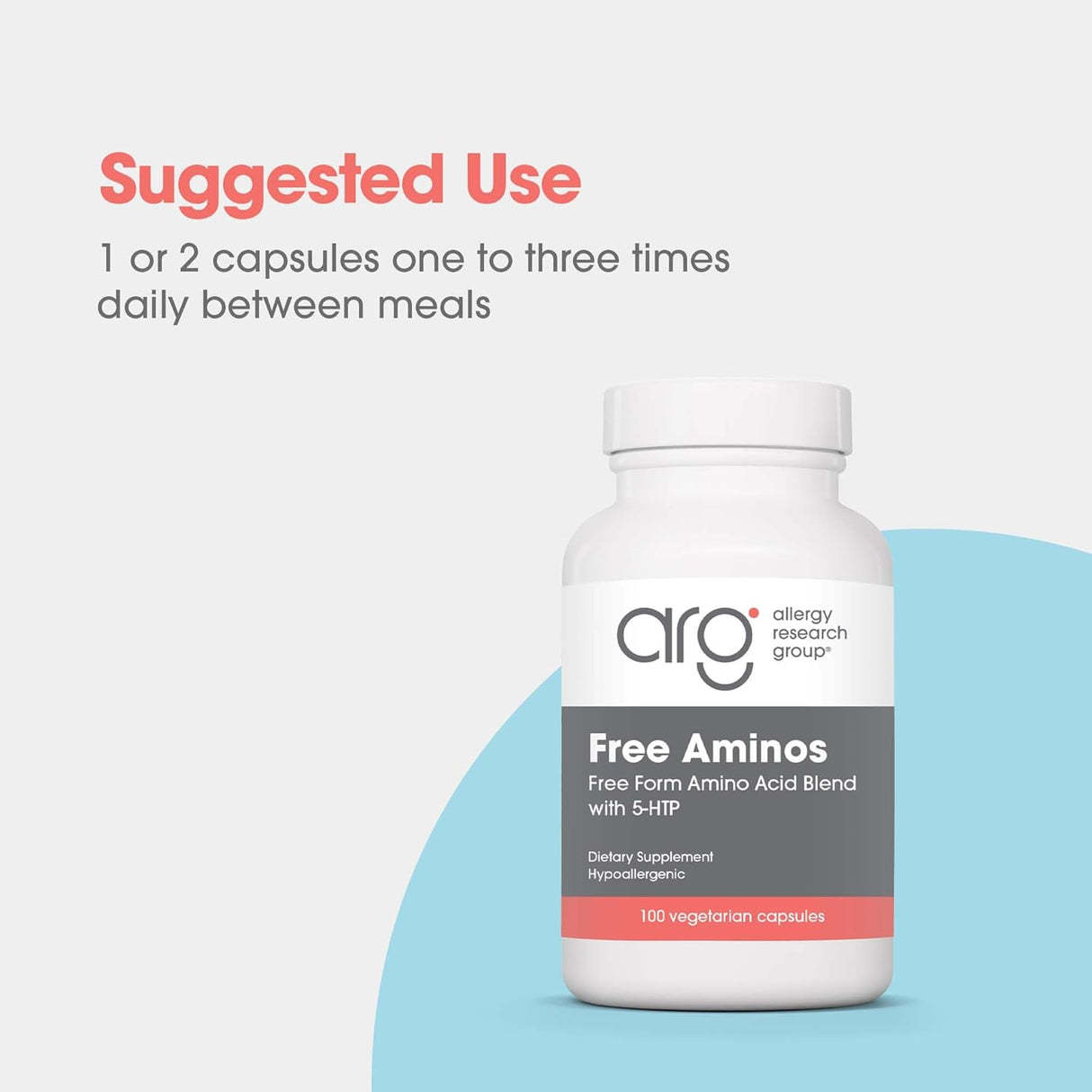 Suplemento de Aminoácidos Libres Allergy Research Group 100 Caps