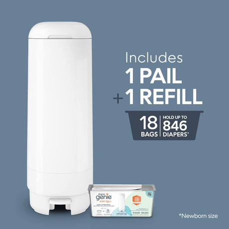 Pañalera Diaper Genie Signature con 1 Recarga y 18 Bolsas