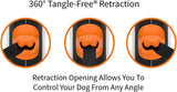 Correa retráctil para perro, Blanco/Naranja T007K TUG