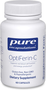 Suplemento Pure Encapsulations OptiFerin-C de hierro 60 cáp