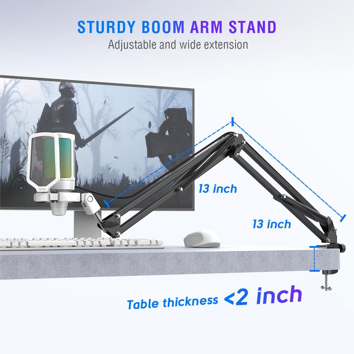 Micrófono USB para Streaming FIFINE, Condensador, A6T