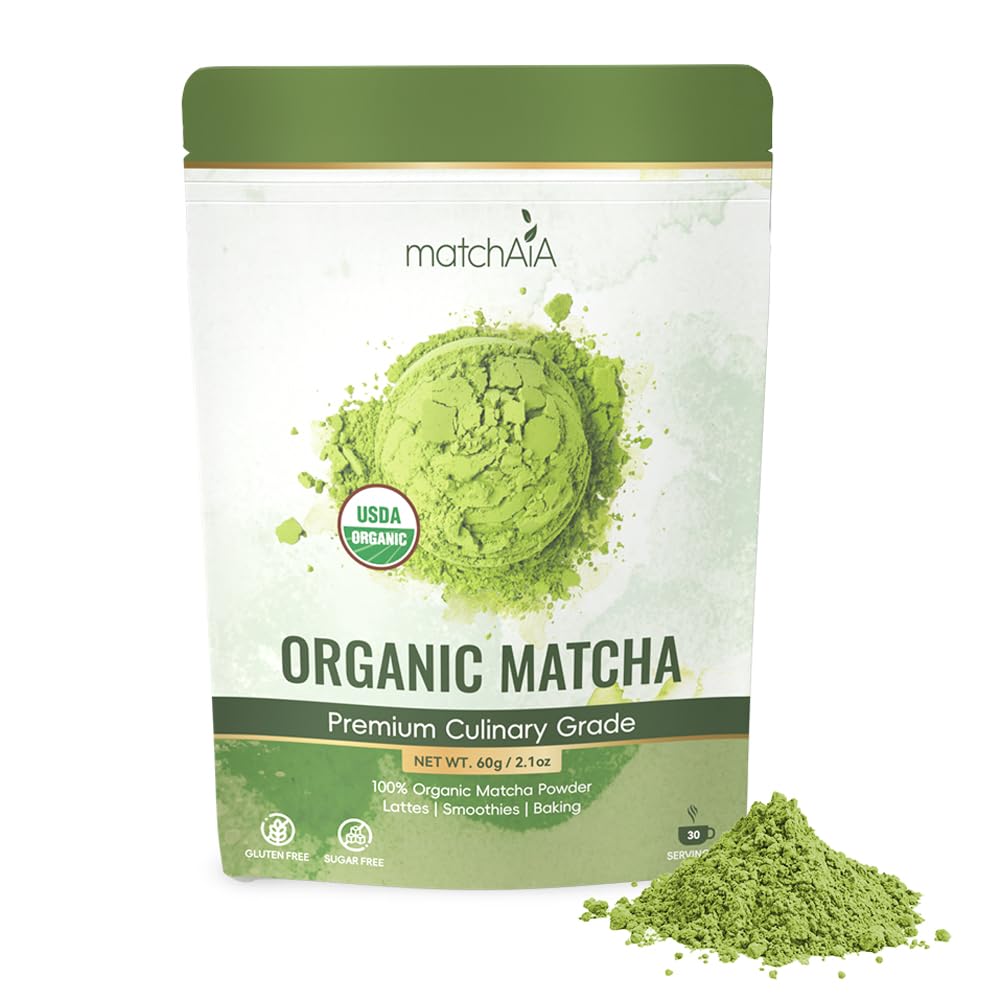MatchAiA Matcha Orgánico Premium 100% Puro 60g Pouch