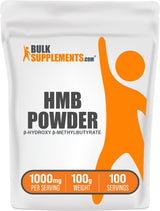 HMB en polvo BulkSupplements, 1000mg, 100g (Calcio HMB)
