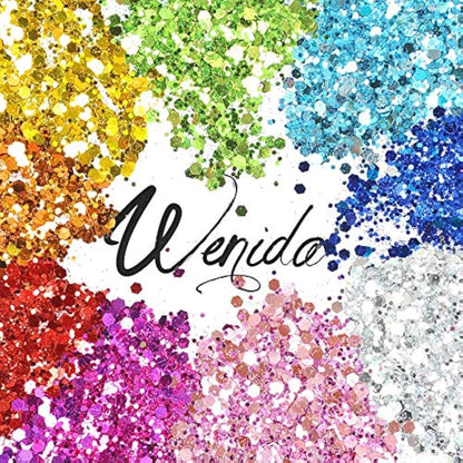 Glitter para las uñas multicolor - Wenida