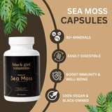 Vitaminas para mujeres negras - Cápsulas de musgo marino irlandés 500 mg, soporte inmune