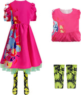 Disfraz de muñeca rara Poboola, vestido con mangas abullonadas.